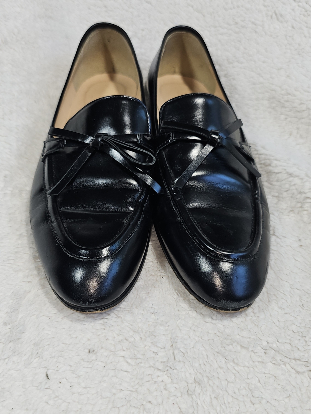 J. Crew Womens Black Patent Leather Academy Penny Loafers Slip On Size 8.5. - Picture 5 of 16